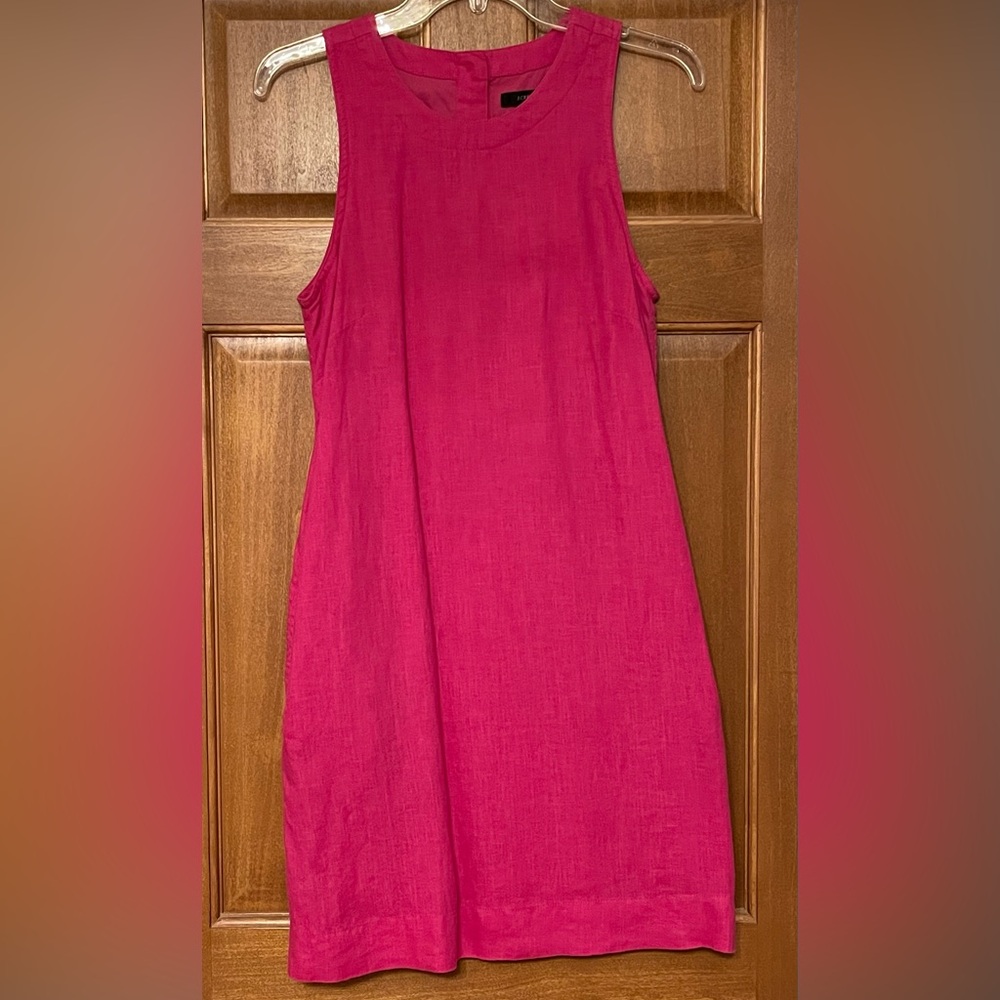 JCrew Pink Linen Sleeveless Dress